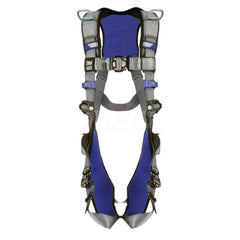 Fall Protection Harnesses: 420 Lb, Vest Style, Size X-Large, For Retrieval & Rescue, Back & Shoulder Quick-Connect Leg Strap, Quick-Connect Chest Strap