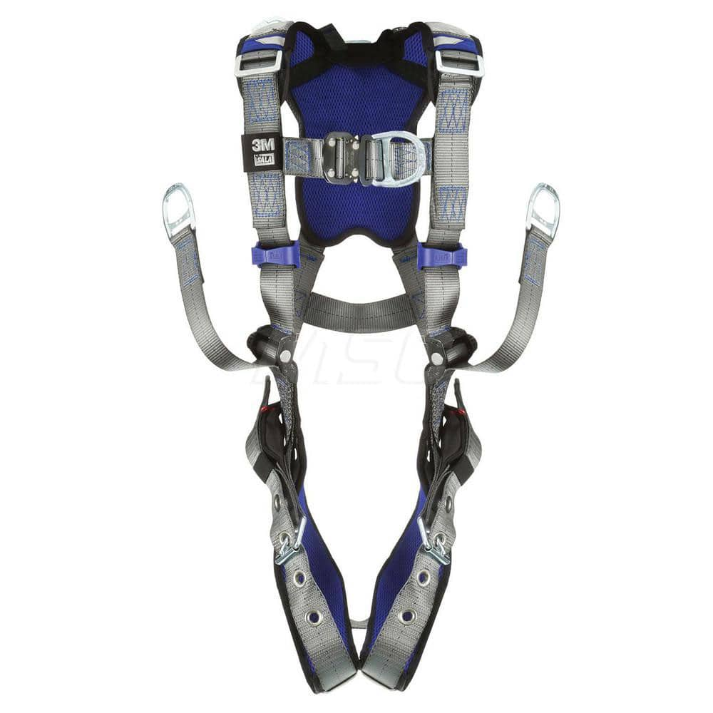 Fall Protection Harnesses: 420 Lb, Comfort Oil & Gas Style, Size X-Large, For Climbing & Suspension, Back & Hips Tongue Leg Strap, Quick-Connect Chest Strap