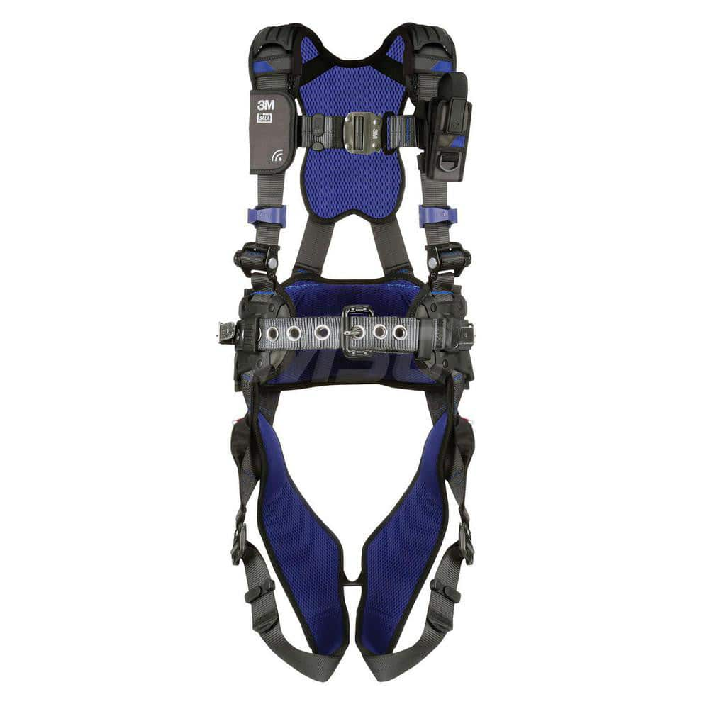 Fall Protection Harnesses: 420 Lb, Size 2X-Large, For Mining, Back Front Hips & Shoulder Quick-Connect Leg Strap, Quick-Connect Chest Strap