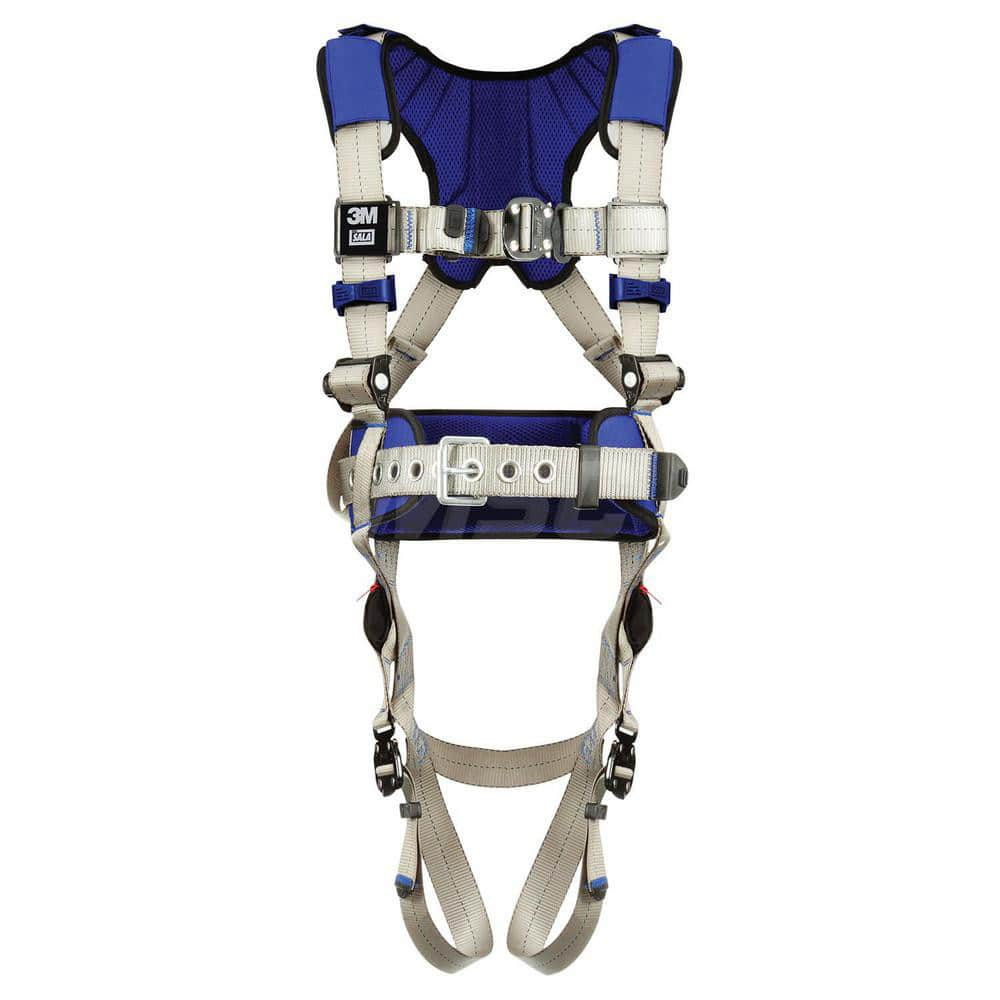 Fall Protection Harnesses: 420 Lb, Construction Style, Size Medium, For Construction, Back Quick-Connect Leg Strap, Quick-Connect Chest Strap