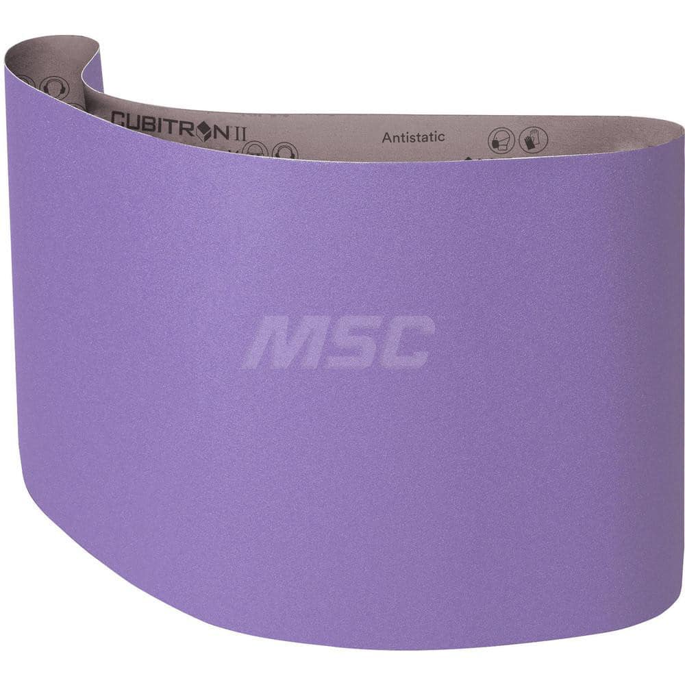 Abrasive Belt: 12″ Width, 166″ OAL, 150 Grit, Ceramic Coated, Y Weighted