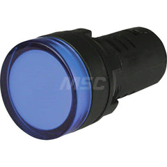 Pilot & Indicator Lights; Pilot/Indicator Light Type: Indicating Light; Lamp Type: LED; Lens Color: Blue; Connector Type: Screw Terminal; Voltage: 24 VAC/DC; Overall Length (Decimal Inch): 2.05000; Overall Length (mm): 52; Overall Width/Diameter (Decimal