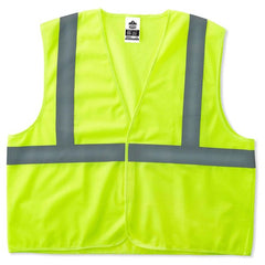 8205HL L/ XL Econo 2 Hook & Loop Lime Vest - Makers Industrial Supply