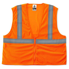 8205Z L/ XL Econo 2 Zipper Orange Vest - Makers Industrial Supply