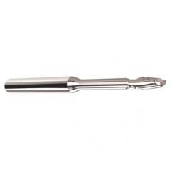 2mm Dia. - 2.5mm LOC - 38mm OAL - .25mm C/R  2 FL Carbide End Mill with 20mm Reach - Uncoated - Makers Industrial Supply