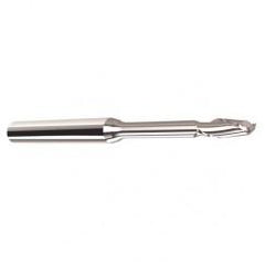 3mm Dia. - 3mm LOC - 57mm OAL - .25mm C/R  2 FL Carbide End Mill with 3mm Reach - Uncoated - Makers Industrial Supply