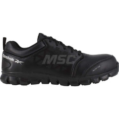 Work Boot: Leather, Alloy Toe Black, Medium Width, Non-Slip Sole