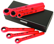 Insulated 6 Piece Inch Ratchet Wrench Set 3/8; 7/16; 1/2; 9/16; 5/8; 3/4 in Storage Case - Makers Industrial Supply