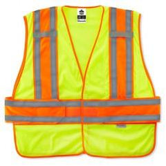 8240HL XL/2XL LIME 2-TONE VEST - Makers Industrial Supply