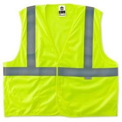 8255HL L/XL LIME TREATED POLY VEST - Makers Industrial Supply