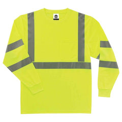 8391 S Lime Long Sleeve T-Shirt Type R Class 3 - Makers Industrial Supply