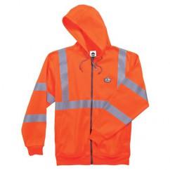 8392 L ORG ZIPPER HOODED SWEATSHIRT - Makers Industrial Supply