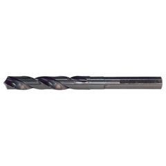 33/64 RHS / RHC HSS 118 Degree Radial Point 1/2 Reduced Shank Silver & Deming Drill - Steam Oxide - Exact Industrial Supply