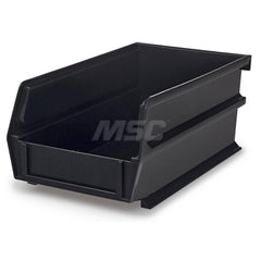 Plastic Hang, Stack & Nest Bin: Black 12 lb Capacity