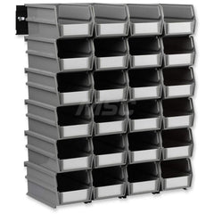 Plastic Hang, Stack & Nest Bin: Gray 12 lb Capacity