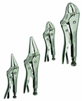 4 Piece - Curved & Straight Jaw Locking Plier Set - Makers Industrial Supply