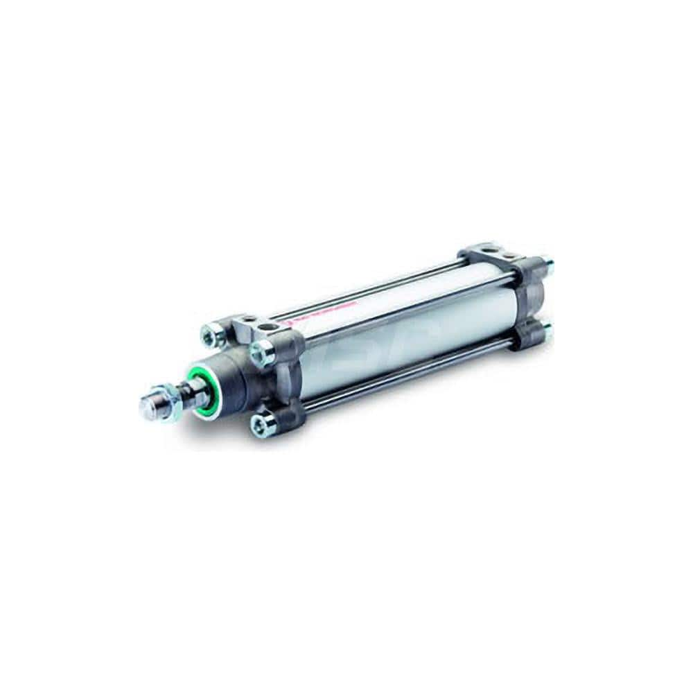 NFPA Tie Rod Cylinders; Type: Double Acting; Bore Size (Inch): 63 mm; Rod Diameter (Decimal Inch): 20 mm; Port Size: 3/8; Rod Thread Size: 16 mm; Stroke Length: 200 mm; Body Material: Steel; Bore Size (mm): 63 mm; Stroke Length (mm): 200 mm; Rod Diameter