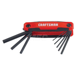 Hex Key Sets; Tool Type: Hex; Handle Type: Folding; Measurement Type: Metric; Hex Size Range (mm): 1.5 - 8; Finish Coating: Black Oxide