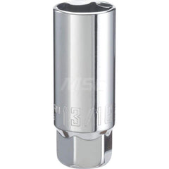 Hand Socket: 3/8″ Drive, 13/16″ Socket, 6-Point Chrome-Plated & Polished