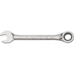 Combination Wrench: Steel, Polished Chrome-Plated