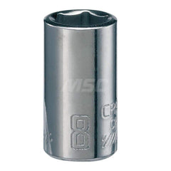 Hand Socket: 1/4″ Drive, 8 mm Socket, 6-Point Chrome-Plated & Polished