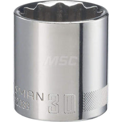 Hand Socket: 1/2″ Drive, 30 mm Socket, 12-Point Chrome-Plated & Polished