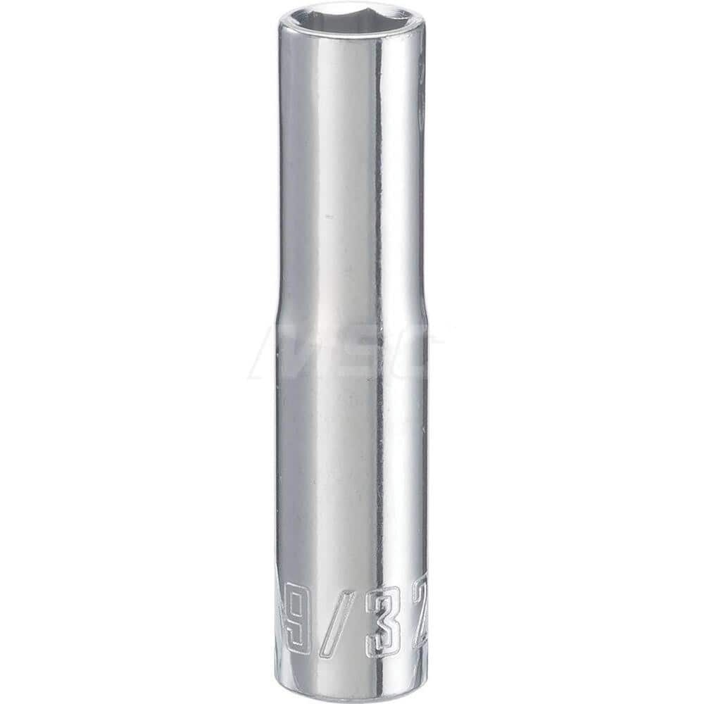 Hand Socket: 1/4″ Drive, 9/32″ Socket, 6-Point Chrome-Plated & Polished