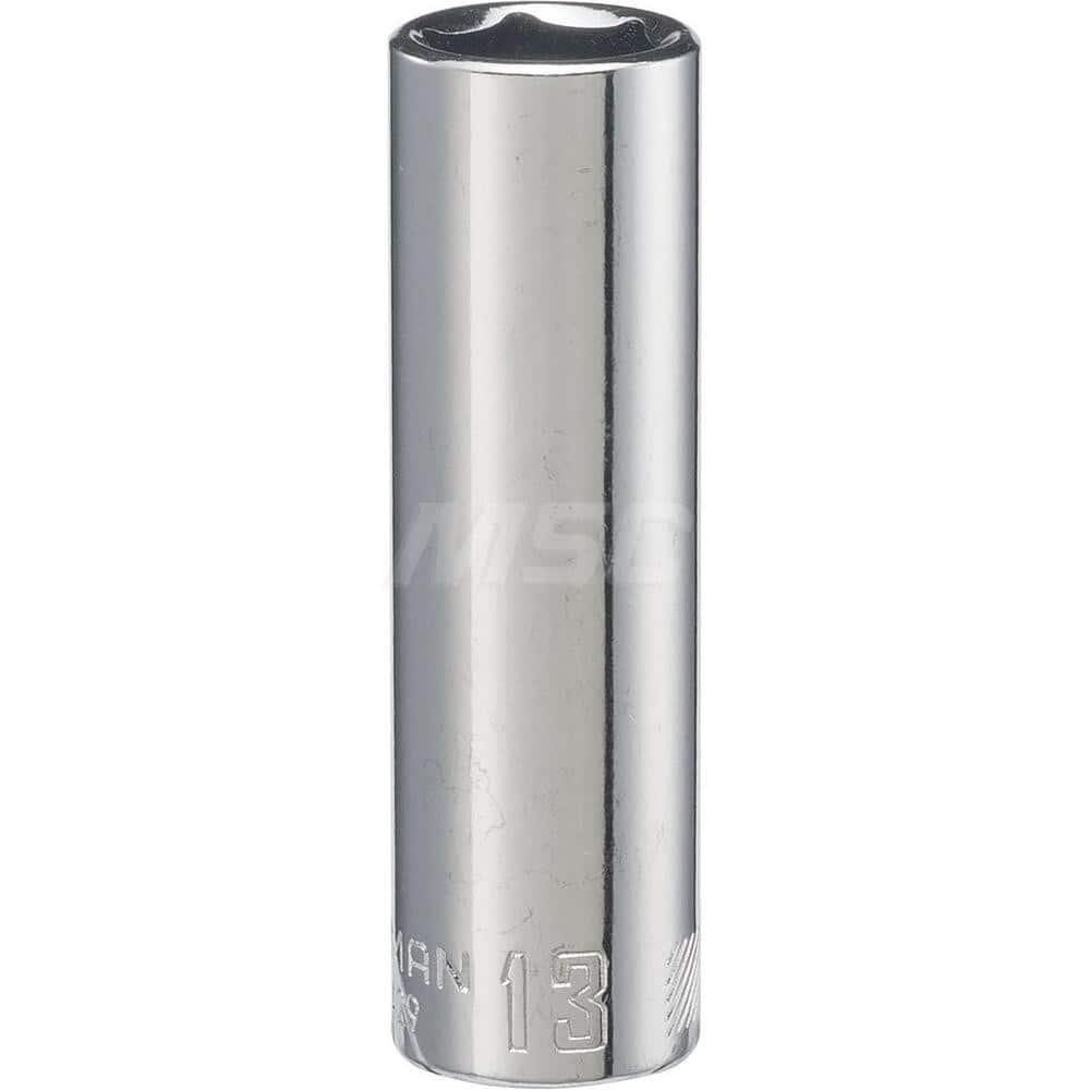 Hand Socket: 3/8″ Drive, 13 mm Socket, 6-Point Chrome-Plated & Polished