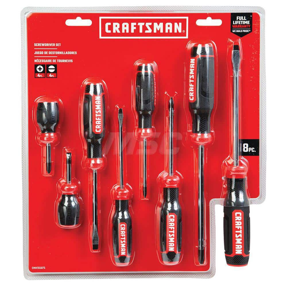 Screwdriver Set: 8 Pc, Phillips