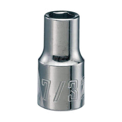 Hand Socket: 1/4″ Drive, 7/32″ Socket, 6-Point Chrome-Plated & Polished