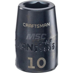 Impact Socket: 3/8″ Drive 6-Point, Black Oxide