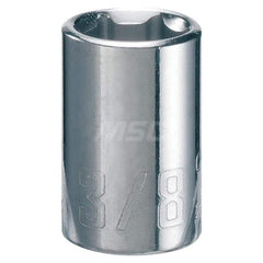 Hand Socket: 1/4″ Drive, 3/8″ Socket, 6-Point Chrome-Plated & Polished