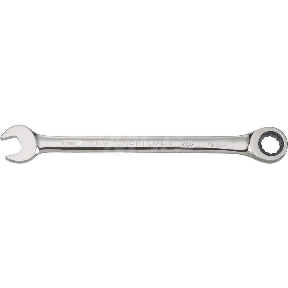 Combination Wrench: Steel, Polished Chrome-Plated