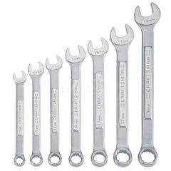 Wrench Set: 7 Pc, Metric Chrome-Plated