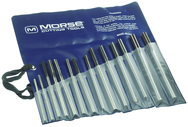 14 Piece-Range Metric Over / Under 4-12mm-HSS-Bright Straight Shank/Straight Flute-Plastic Pouch Chucking Reamers - Makers Industrial Supply