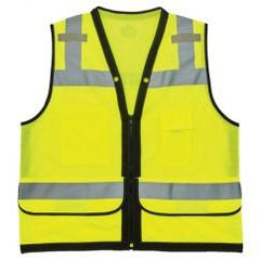 8253HDZ 4/5XL LIME SURVEYORS VEST - Makers Industrial Supply