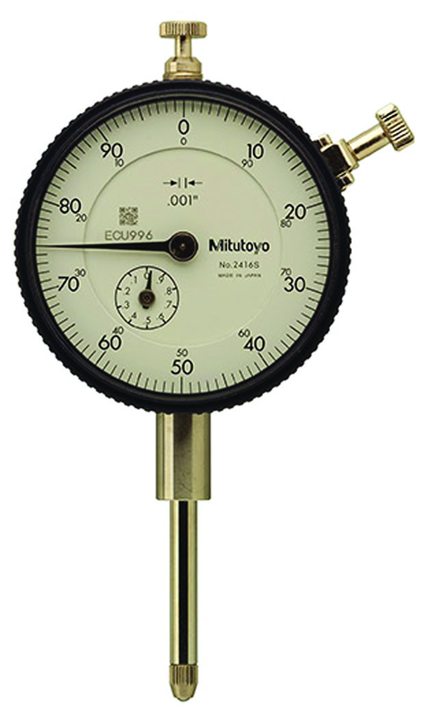 1" Total Range - 0-100 Dial Reading - AGD 2 Dial Indicator - Makers Industrial Supply
