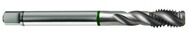 M6x0.75 6H 3-Flute Cobalt Green Ring Semi-Bottoming 40 degree Spiral Flute Tap-Bright - Makers Industrial Supply