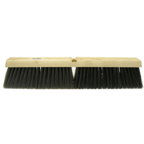 24″ - Black Medium Sweeping Broom Without Handle - Makers Industrial Supply