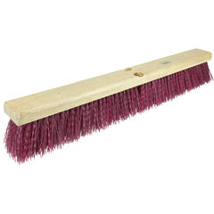 24″ - Red-Brown Heavy Sweeping Broom Without Handle - Makers Industrial Supply