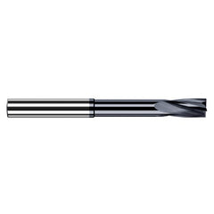 ‎0.1575″ Cutter Diameter × 0.6250″ (5/8″) Flute Length × 1.2500″ (1-1/4″) Reach Carbide Flat Bottom Counterbore, 4 Flutes, AlTiN Coated - Exact Industrial Supply