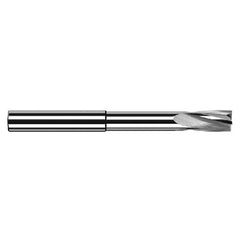 ‎0.2969″ (19/64″) Cutter Diameter × 0.8750″ (7/8″) Flute Length × 2.3750″ (2-3/8″) Reach Carbide Flat Bottom Counterbore, 4 Flutes - Exact Industrial Supply