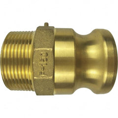 Cam & Groove Coupling: 1-1/2″, MNPT Thread Part F, Brass, 250 psi Max