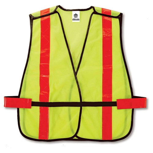 8080BAX Lime Non-Cert X-Back Vest - Makers Industrial Supply