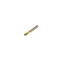 Jobber Length Drill Bit: 0.3622″ Dia, 140 °, Solid Carbide TiAlN, TiN Finish, 103″ OAL, Right Hand Cut, Spiral Flute, Straight-Cylindrical Shank, Series SD205A