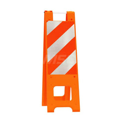 Barrier Parts & Accessories; Type: Sign Stand; Color: Orange; Height (Decimal Inch): 45.000000; Base Material: Polyethylene; Length (Inch): 3; Width (Inch): 13; Finish/Coating: Orange; For Use With: Indoor & Outdoor; Material: Plastic; Tape Color: Orange/