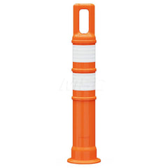 Traffic Barrels, Delineators & Posts; Type: Handle Top Delineator; Material: LDPE; Reflective: Yes; Base Needed: Yes; Height (Inch): 28; Width (Inch): 4-1/2; Additional Information: Sub Brand: Watchtower ™; Stripe Color: White; Dimensions: 28 in Without H