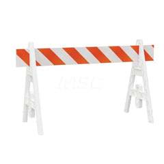 Traffic Barricades; Type: A-Frame; Barricade Height (Inch): 40; Material: Plastic; Barricade Width (Inch): 29; Reflective: Yes; Compliance: None; Color: White; Weight (Lb.): 6.0000; Top Panel Height (Inch): 8; Top Panel Width (Inch): 96; Additional Inform