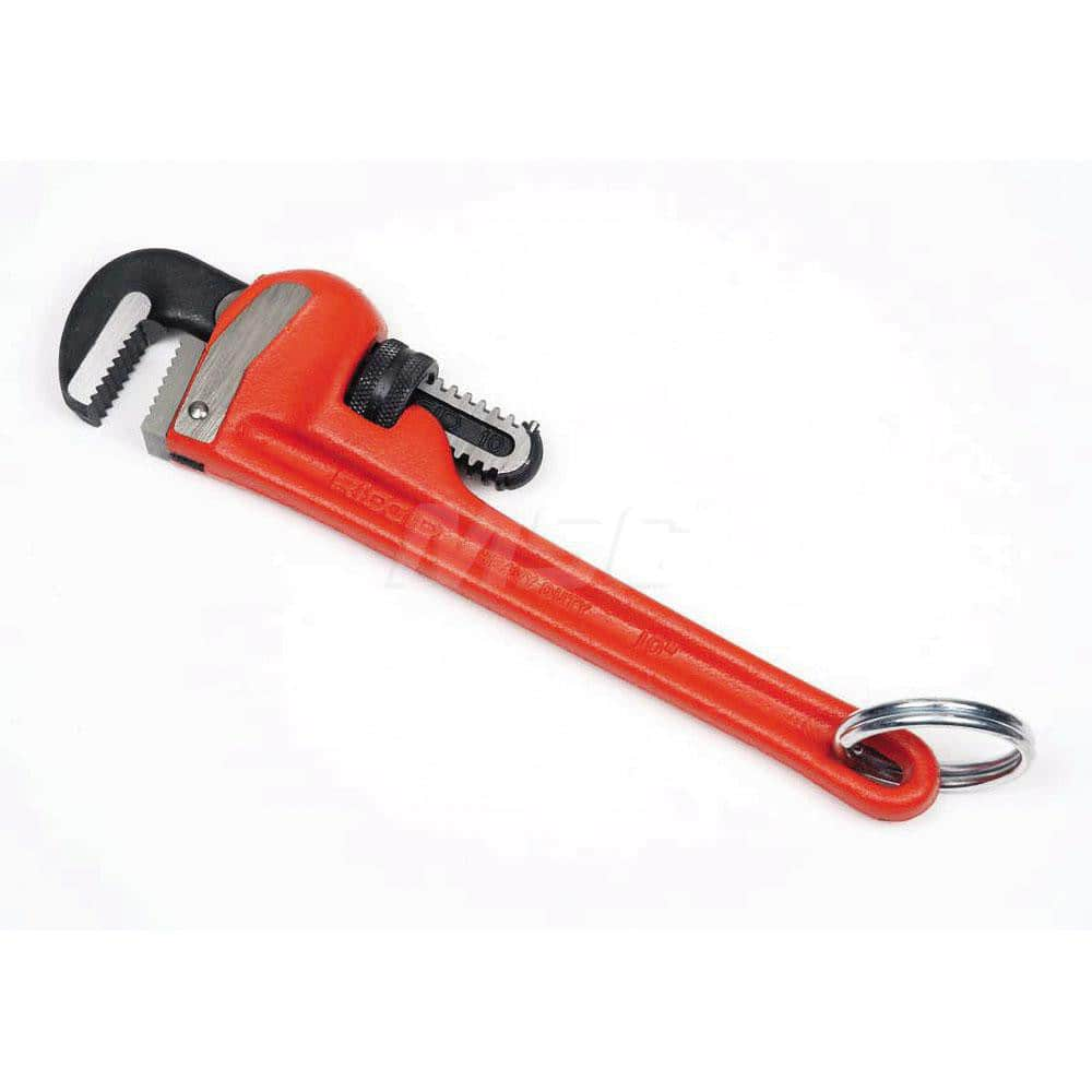 Tethered Pipe Wrench: 12″ OAL, Cast Iron 2-3/4″ Max Pipe Capacity