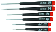 6 Piece - Precision Slotted Screwdriver Set - #26090 - 1.5 - 4.0mm - Makers Industrial Supply